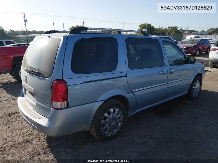 2007 Buick Terraza Cxl VIN: 5GADV33167D125629 Lot: 45631922