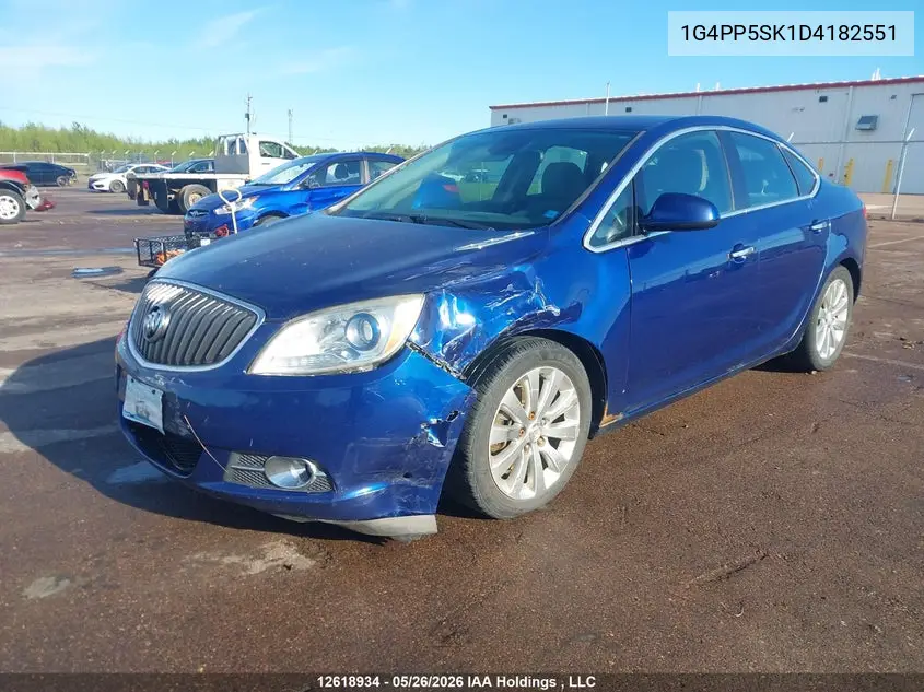 2013 Buick Verano VIN: 1G4PP5SK1D4182551 Lot: 12618934x