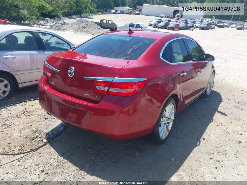 2013 Buick Verano Convenience Group VIN: 1G4PR5SK0D4149728 Lot: 45107592