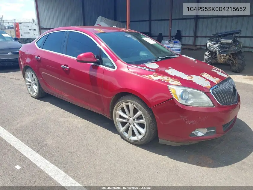2013 Buick Verano Leather Group VIN: 1G4PS5SK0D4215652 Lot: 45626996