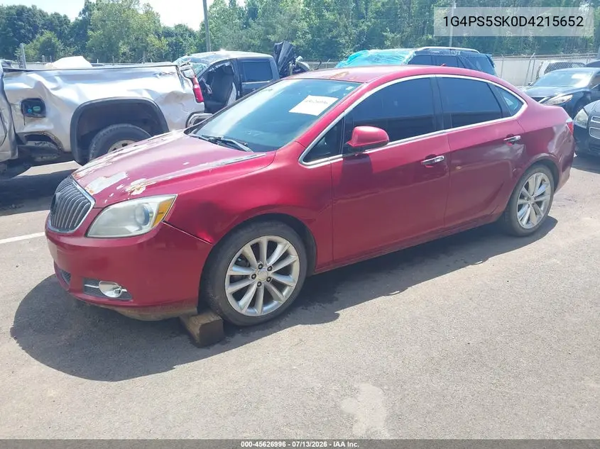 2013 Buick Verano Leather Group VIN: 1G4PS5SK0D4215652 Lot: 45626996