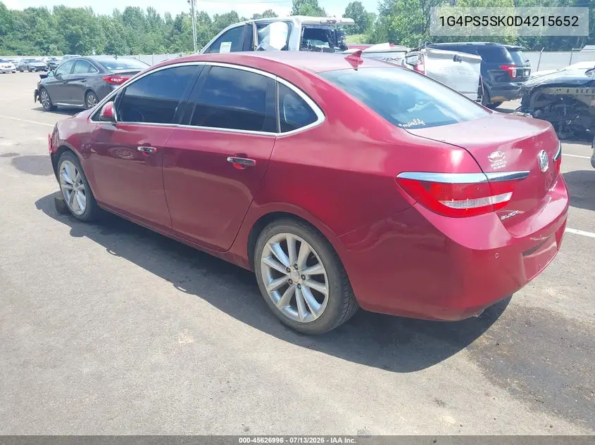 2013 Buick Verano Leather Group VIN: 1G4PS5SK0D4215652 Lot: 45626996