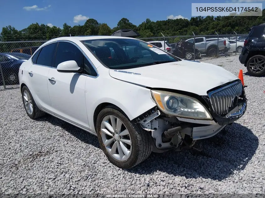 2013 Buick Verano Leather Group VIN: 1G4PS5SK6D4174542 Lot: 45655483