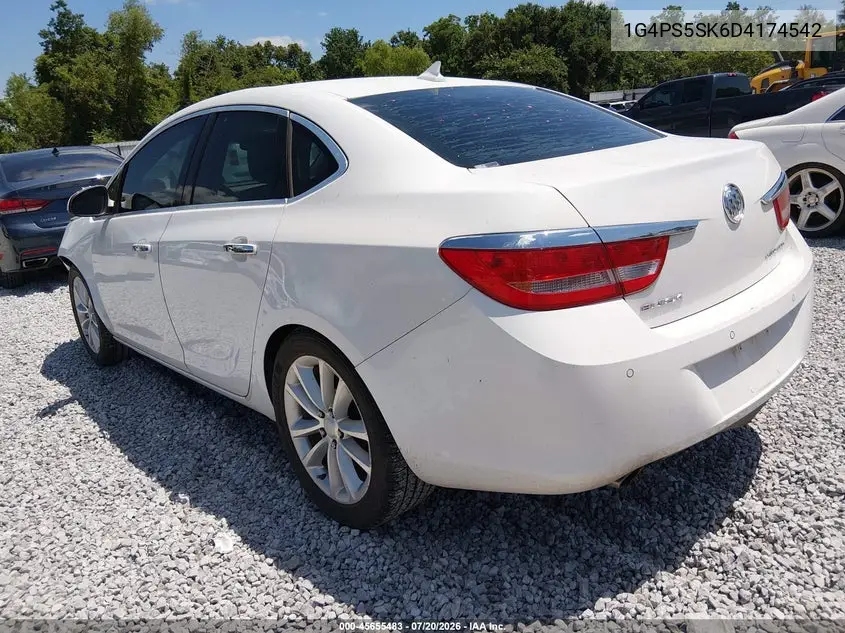 2013 Buick Verano Leather Group VIN: 1G4PS5SK6D4174542 Lot: 45655483