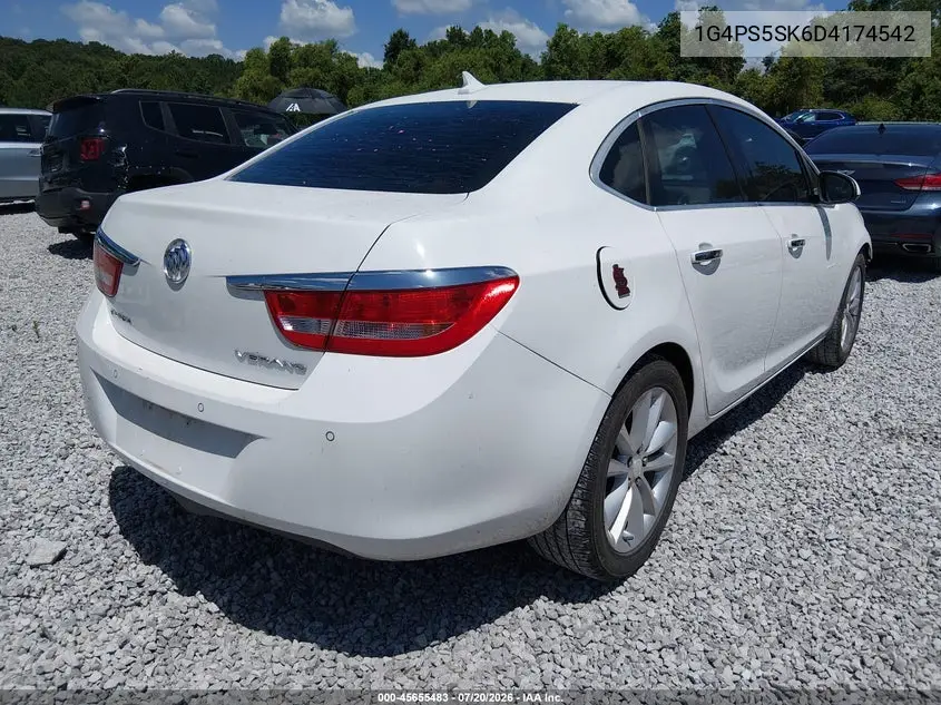 2013 Buick Verano Leather Group VIN: 1G4PS5SK6D4174542 Lot: 45655483