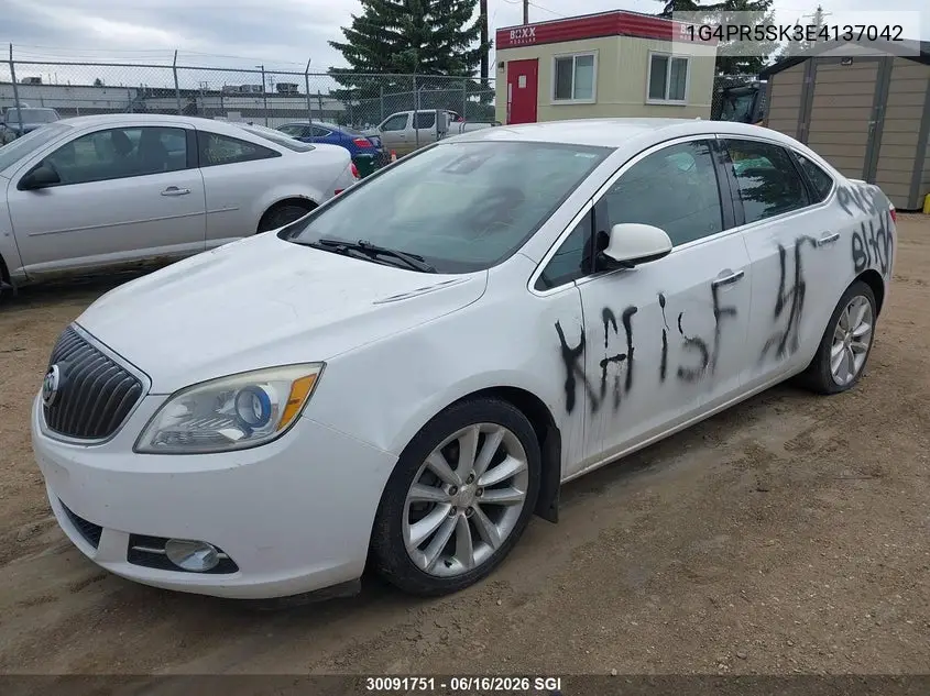 2014 Buick Verano Convenience VIN: 1G4PR5SK3E4137042 Lot: 30091751