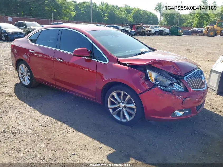 2014 Buick Verano Leather Group VIN: 1G4PS5SK0E4147189 Lot: 45532878