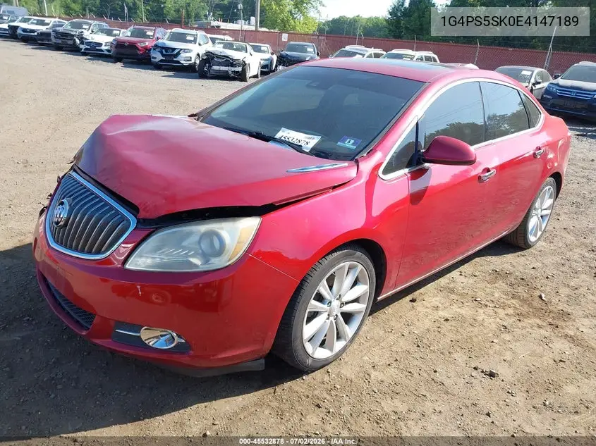 2014 Buick Verano Leather Group VIN: 1G4PS5SK0E4147189 Lot: 45532878