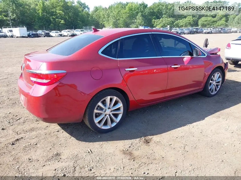 2014 Buick Verano Leather Group VIN: 1G4PS5SK0E4147189 Lot: 45532878
