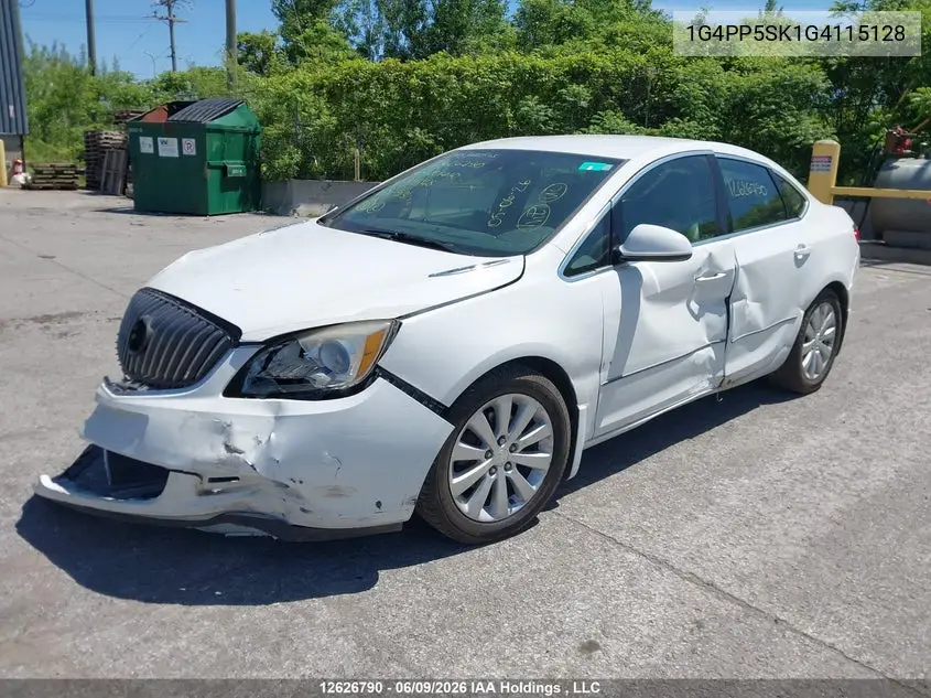 2016 Buick Verano VIN: 1G4PP5SK1G4115128 Lot: 12626790
