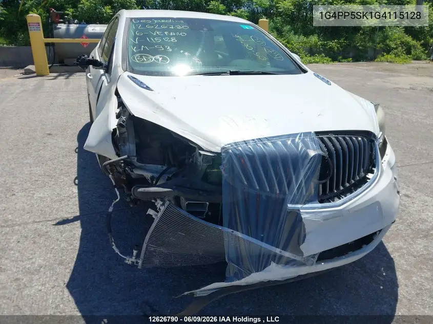 2016 Buick Verano VIN: 1G4PP5SK1G4115128 Lot: 12626790