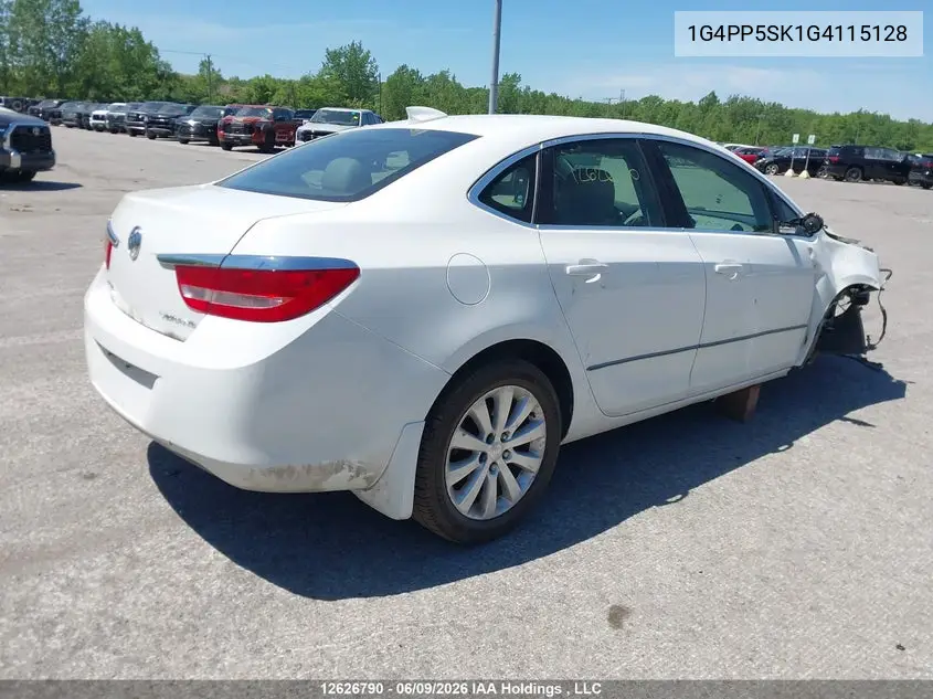 2016 Buick Verano VIN: 1G4PP5SK1G4115128 Lot: 12626790