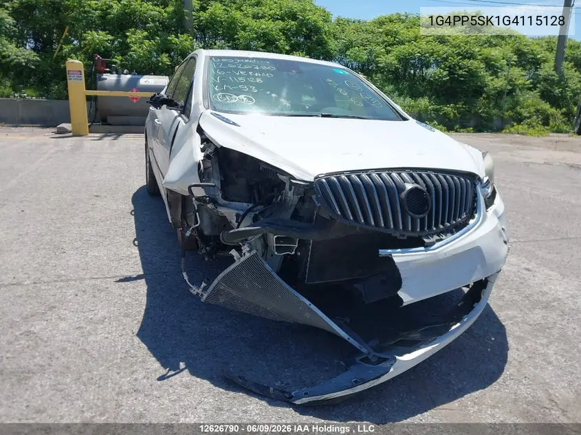 2016 Buick Verano VIN: 1G4PP5SK1G4115128 Lot: 12626790