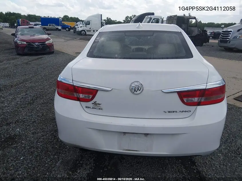 2016 Buick Verano VIN: 1G4PP5SK2G4112058 Lot: 45335614