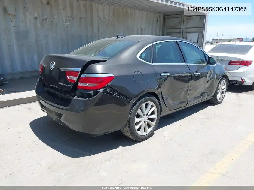 2016 Buick Verano Leather Group VIN: 1G4PS5SK3G4147366 Lot: 45367346
