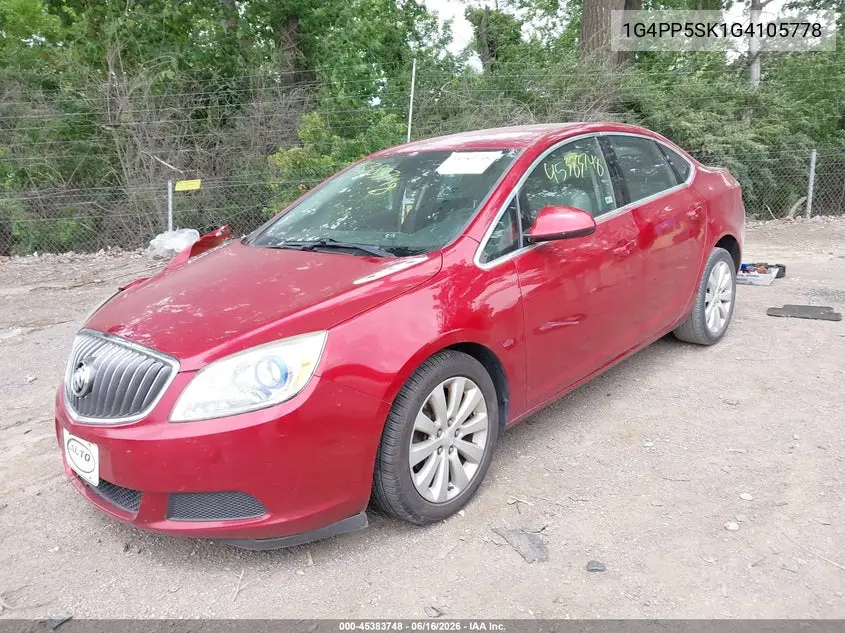 2016 Buick Verano VIN: 1G4PP5SK1G4105778 Lot: 45383748