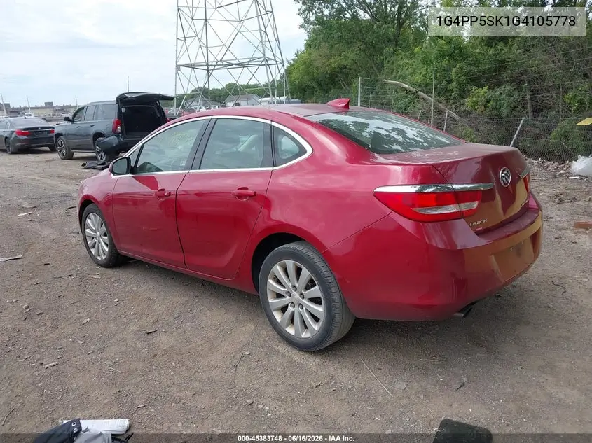2016 Buick Verano VIN: 1G4PP5SK1G4105778 Lot: 45383748