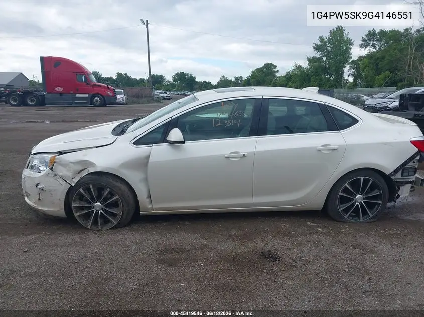 2016 Buick Verano Sport Touring Group VIN: 1G4PW5SK9G4146551 Lot: 45419546