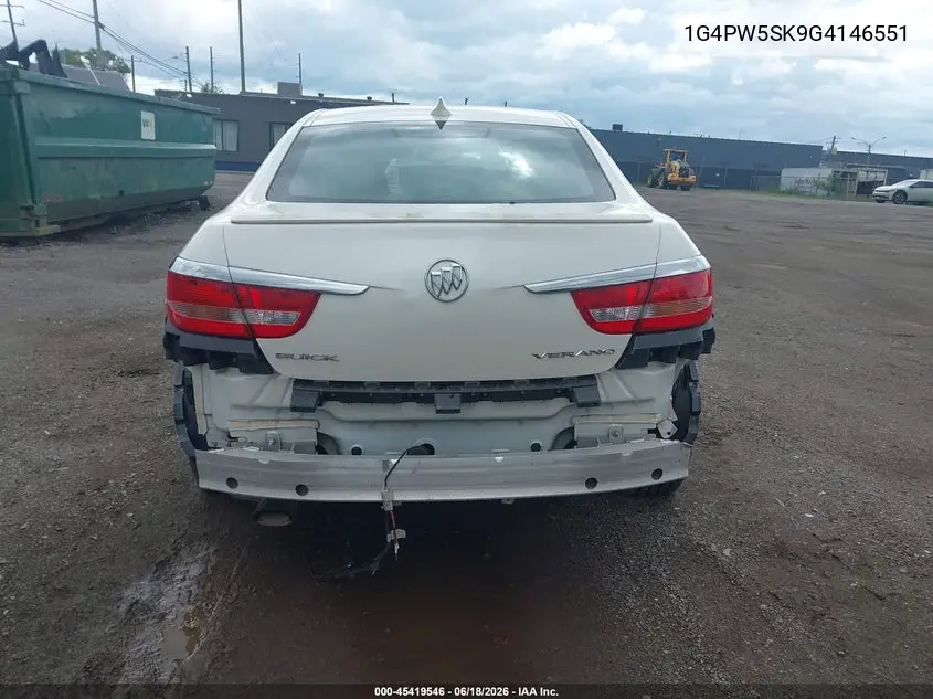 2016 Buick Verano Sport Touring Group VIN: 1G4PW5SK9G4146551 Lot: 45419546