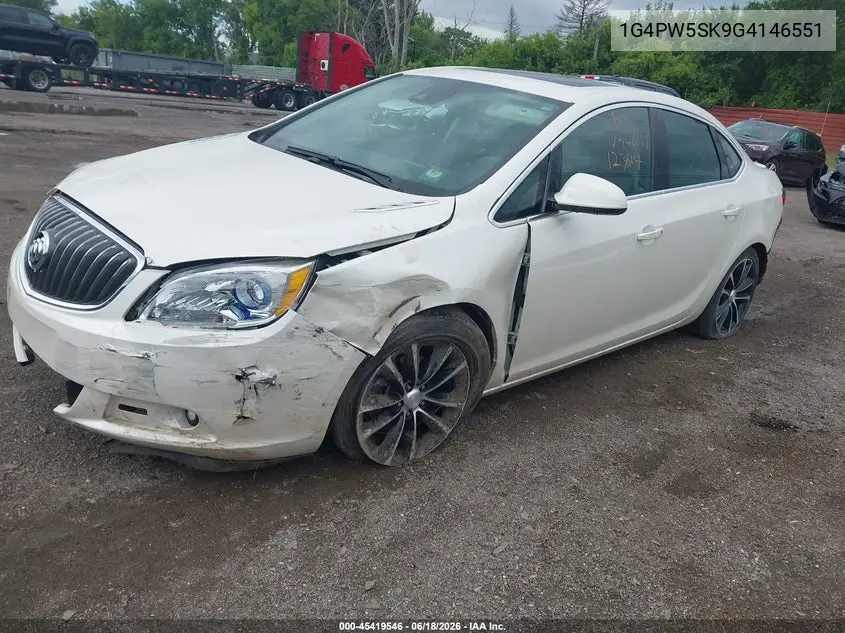 2016 Buick Verano Sport Touring Group VIN: 1G4PW5SK9G4146551 Lot: 45419546