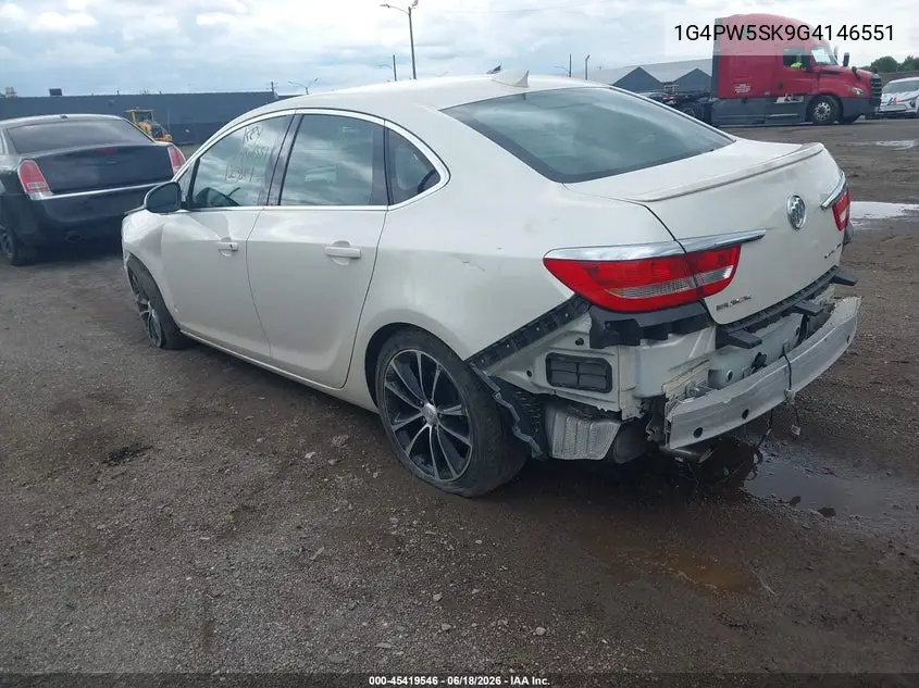 2016 Buick Verano Sport Touring Group VIN: 1G4PW5SK9G4146551 Lot: 45419546