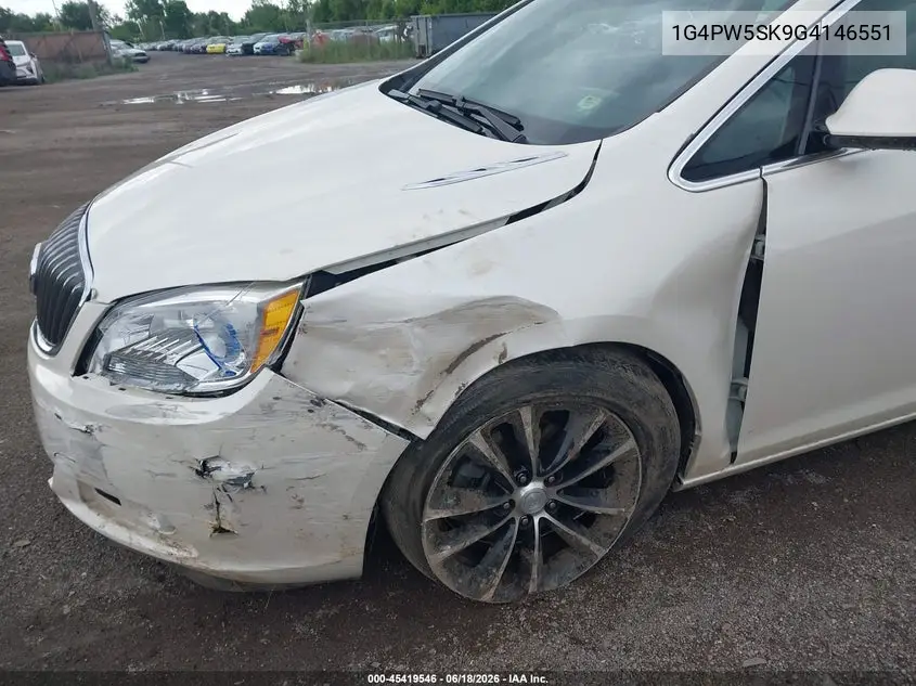 2016 Buick Verano Sport Touring Group VIN: 1G4PW5SK9G4146551 Lot: 45419546