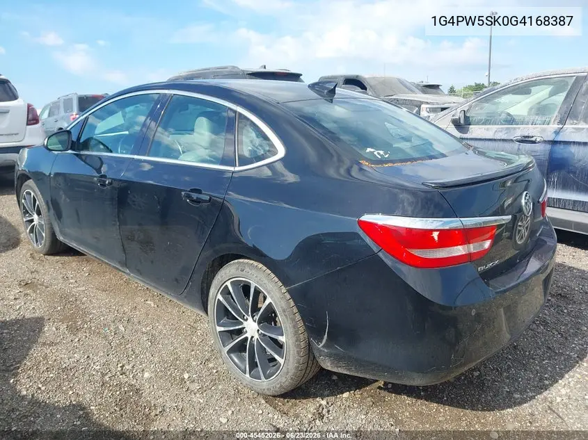 2016 Buick Verano Sport Touring Group VIN: 1G4PW5SK0G4168387 Lot: 45452026