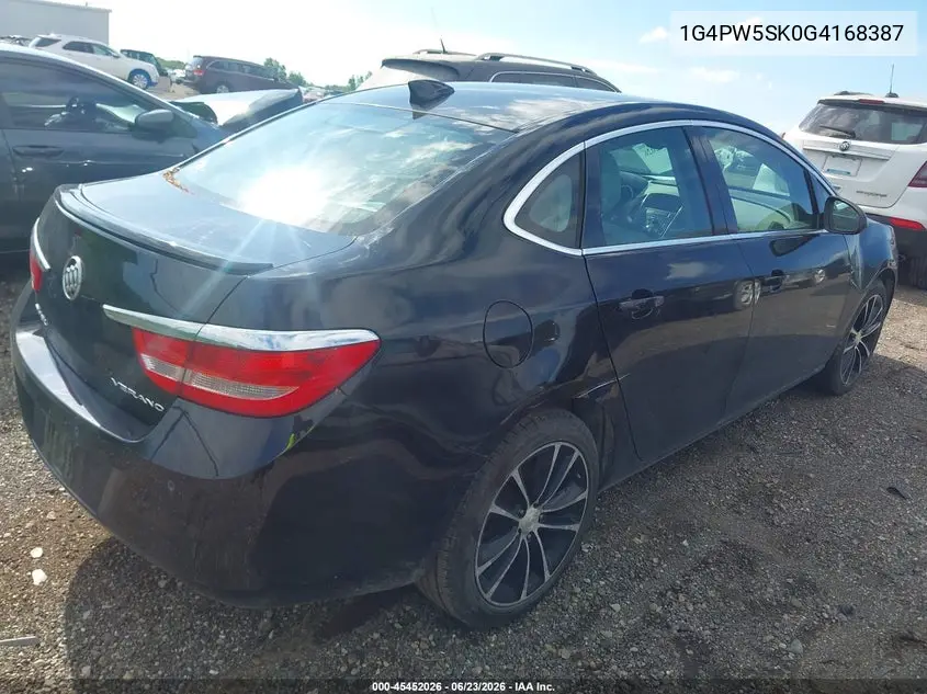 2016 Buick Verano Sport Touring Group VIN: 1G4PW5SK0G4168387 Lot: 45452026