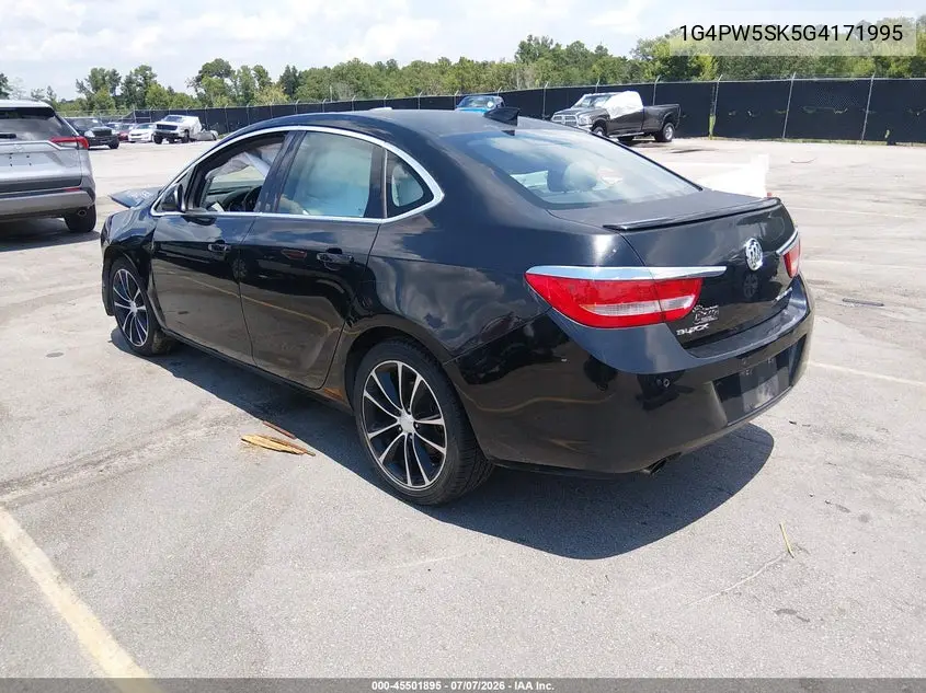 2016 Buick Verano Sport Touring Group VIN: 1G4PW5SK5G4171995 Lot: 45501895