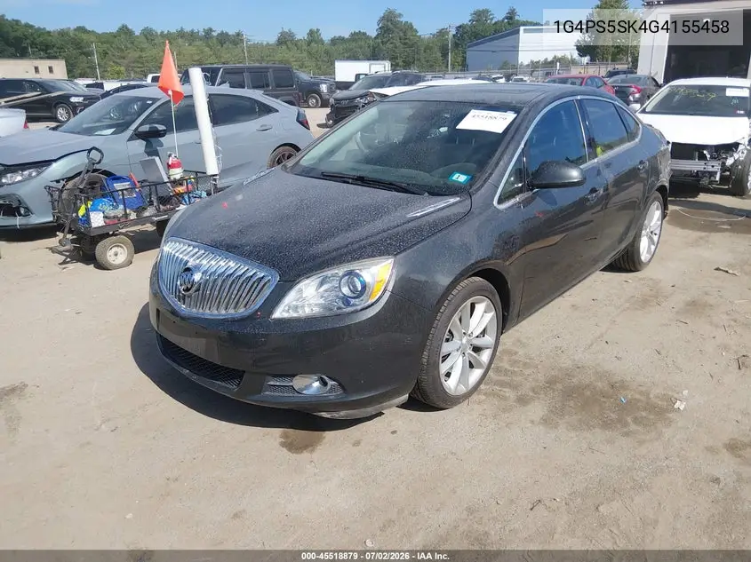 2016 Buick Verano Leather Group VIN: 1G4PS5SK4G4155458 Lot: 45518879