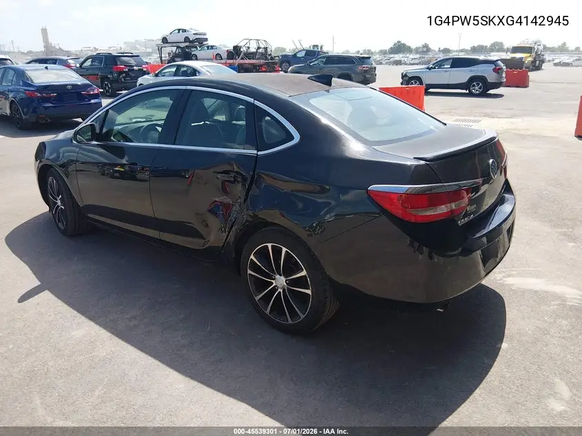 2016 Buick Verano Sport Touring Group VIN: 1G4PW5SKXG4142945 Lot: 45539301