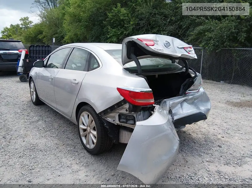 2016 Buick Verano Convenience Group VIN: 1G4PR5SK2G4150884 Lot: 45540215