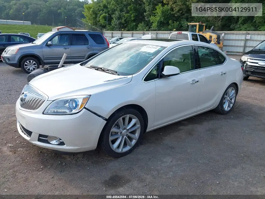 2016 Buick Verano Leather Group VIN: 1G4PS5SK0G4129911 Lot: 45542594