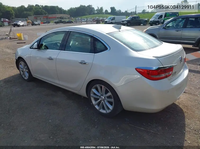 2016 Buick Verano Leather Group VIN: 1G4PS5SK0G4129911 Lot: 45542594