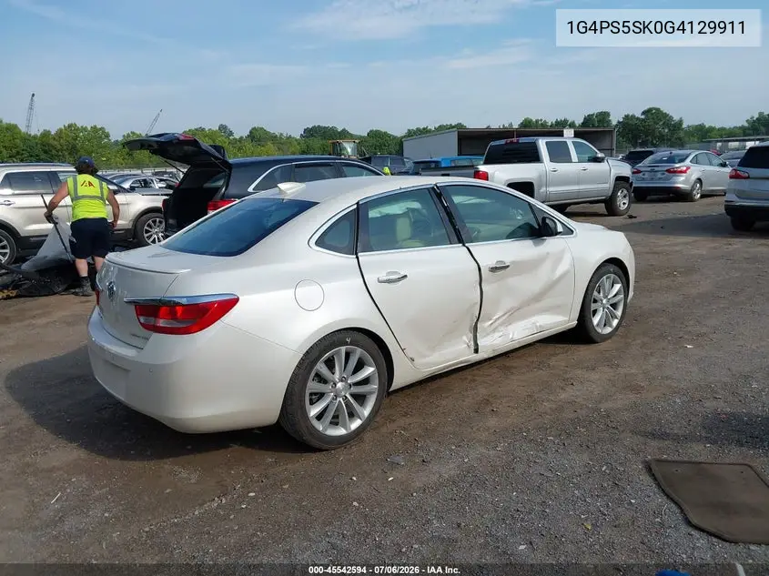 2016 Buick Verano Leather Group VIN: 1G4PS5SK0G4129911 Lot: 45542594