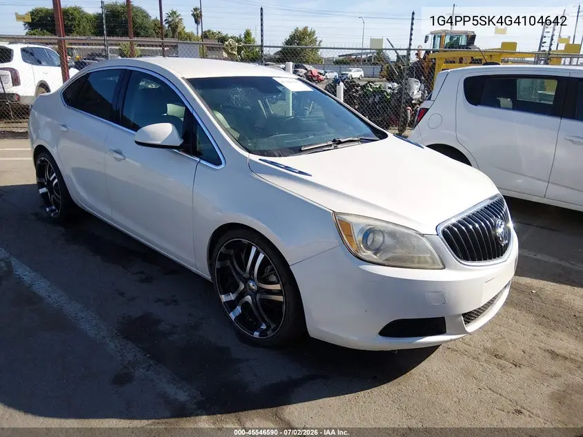 2016 Buick Verano VIN: 1G4PP5SK4G4104642 Lot: 45546590