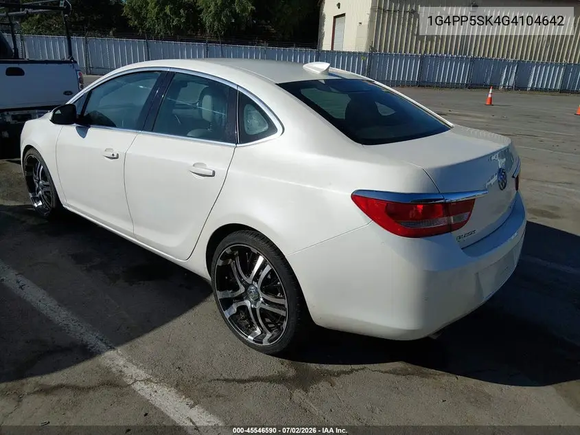 2016 Buick Verano VIN: 1G4PP5SK4G4104642 Lot: 45546590