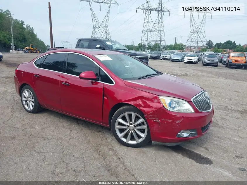 2016 Buick Verano Leather Group VIN: 1G4PS5SK7G4110014 Lot: 45557265