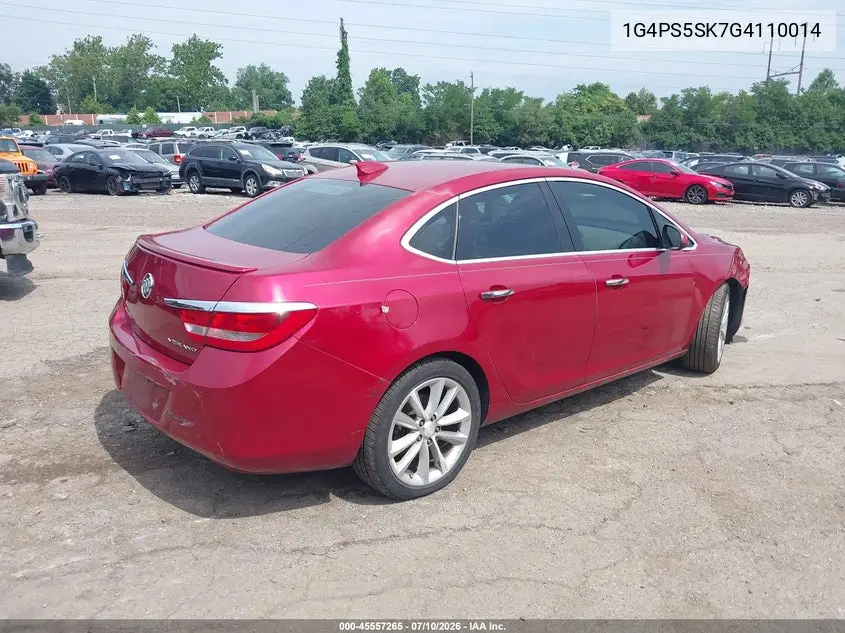 2016 Buick Verano Leather Group VIN: 1G4PS5SK7G4110014 Lot: 45557265