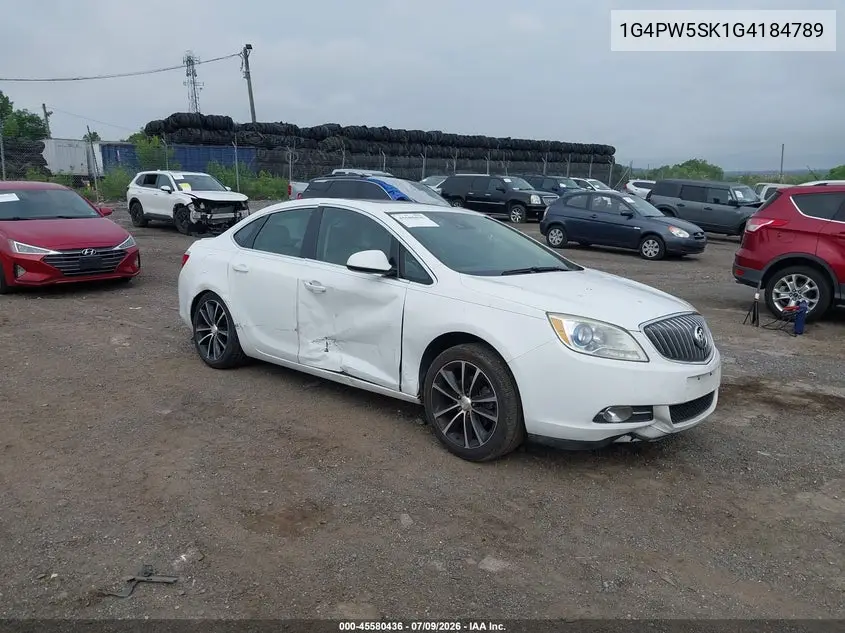 2016 Buick Verano Sport Touring Group VIN: 1G4PW5SK1G4184789 Lot: 45580436