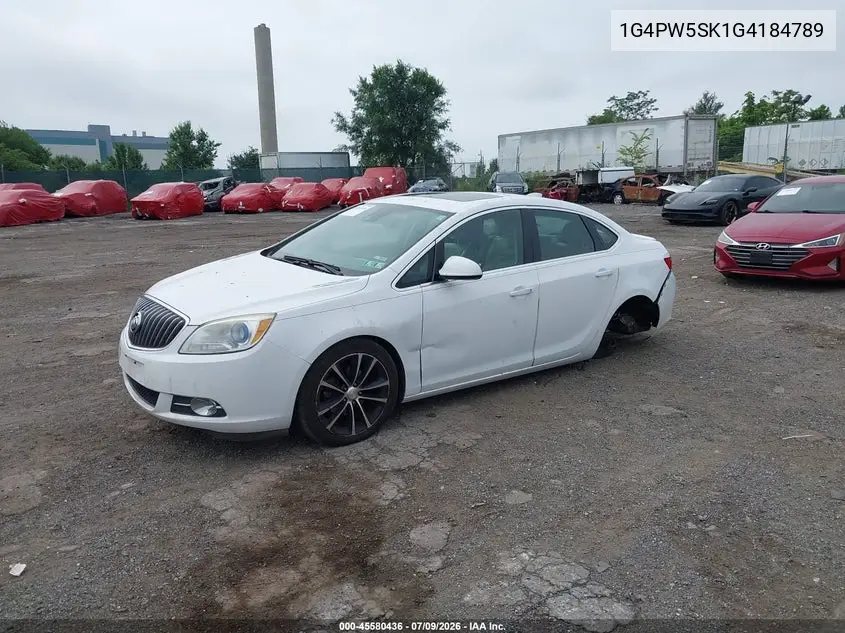 2016 Buick Verano Sport Touring Group VIN: 1G4PW5SK1G4184789 Lot: 45580436