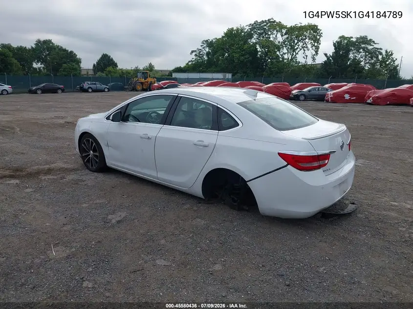 2016 Buick Verano Sport Touring Group VIN: 1G4PW5SK1G4184789 Lot: 45580436