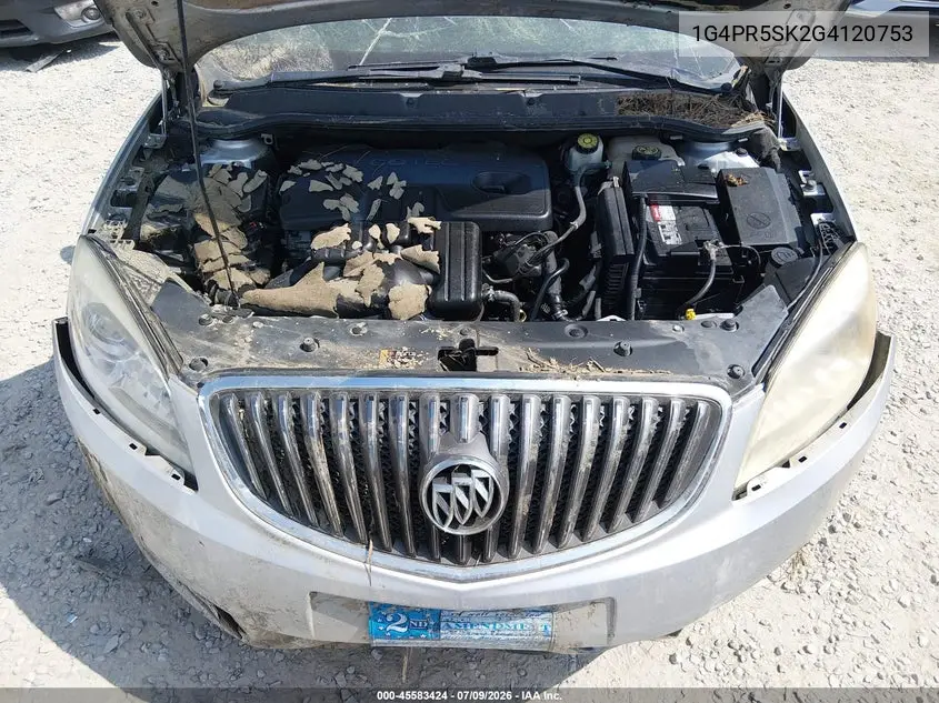 2016 Buick Verano Convenience Group VIN: 1G4PR5SK2G4120753 Lot: 45583424