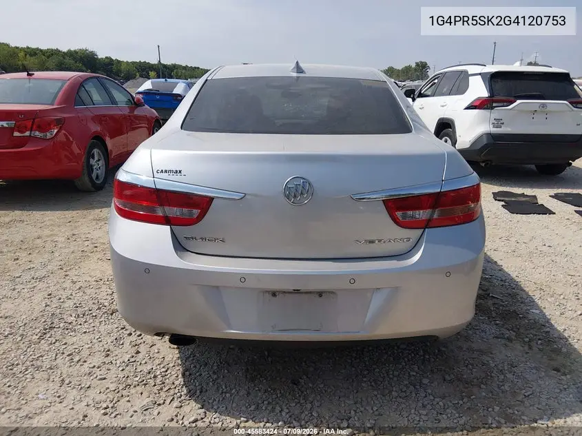 2016 Buick Verano Convenience Group VIN: 1G4PR5SK2G4120753 Lot: 45583424