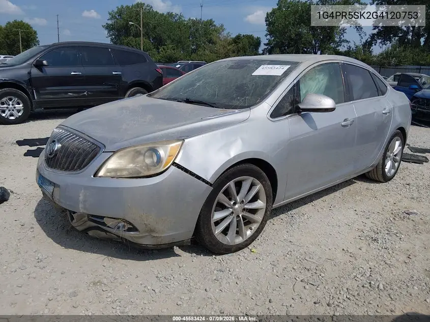2016 Buick Verano Convenience Group VIN: 1G4PR5SK2G4120753 Lot: 45583424