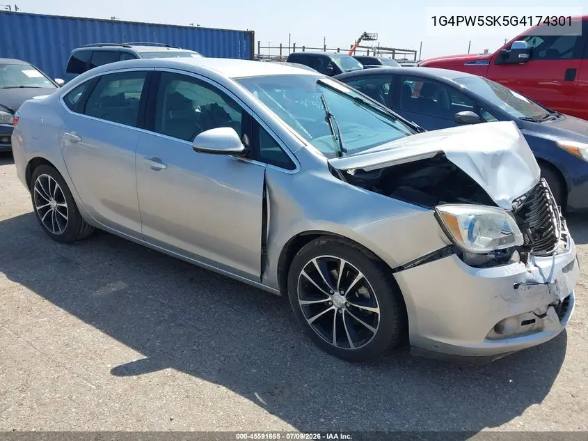 2016 Buick Verano Sport Touring Group VIN: 1G4PW5SK5G4174301 Lot: 45591665