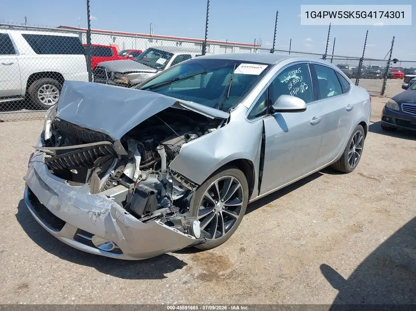 2016 Buick Verano Sport Touring Group VIN: 1G4PW5SK5G4174301 Lot: 45591665