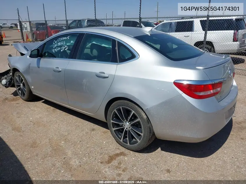 2016 Buick Verano Sport Touring Group VIN: 1G4PW5SK5G4174301 Lot: 45591665