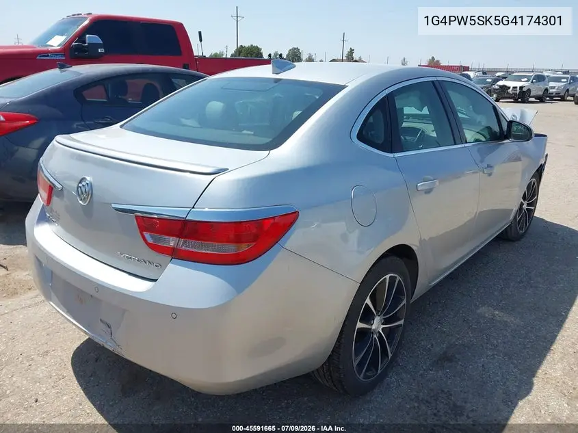 2016 Buick Verano Sport Touring Group VIN: 1G4PW5SK5G4174301 Lot: 45591665