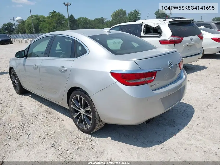 2016 Buick Verano Sport Touring Group VIN: 1G4PW5SK8G4141695 Lot: 45616230